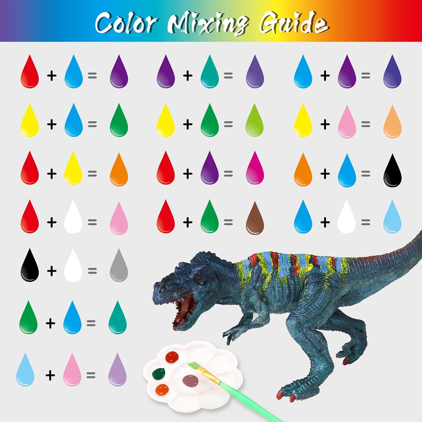Paintasaur™ DIY Paintable Dinosaur Model Toy -- لعبة مجسمة على شكل ديناصور قابلة للطلاء بنفسك