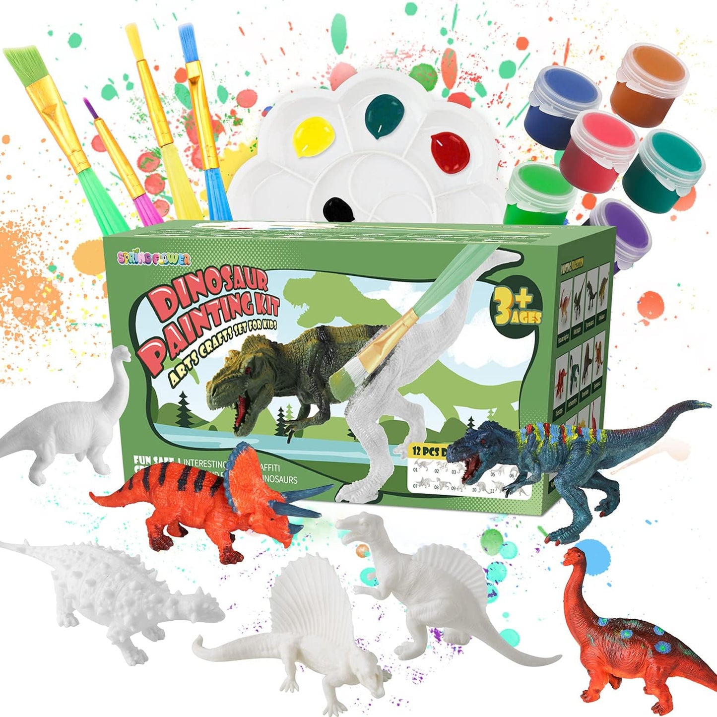 Paintasaur™ DIY Paintable Dinosaur Model Toy -- لعبة مجسمة على شكل ديناصور قابلة للطلاء بنفسك