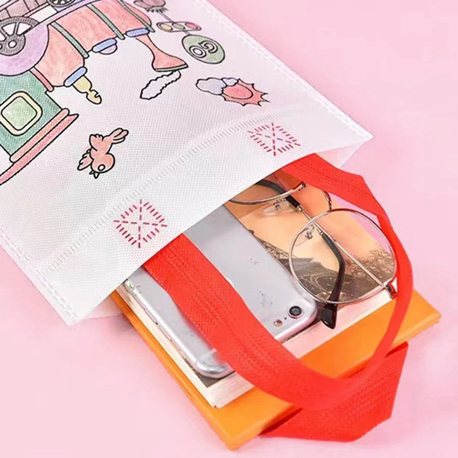 GrafiBag™ Kids’ Graffiti Canvas Bag Set -- مجموعة حقائب قماشية للأطفال برسومات جرافيتي